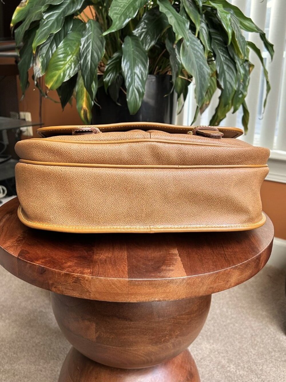 LANCEL Leather Shoulder Bag GM, British Tan - Picture 7 of 15